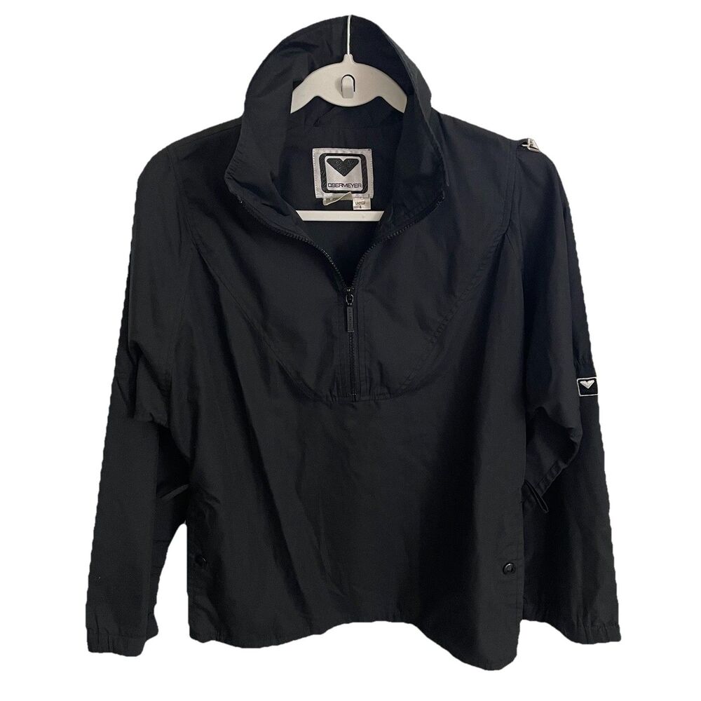 Obermeyer Elle Anorak Ski Jacket Womens 6 Black Windbreaker Retro Vintage